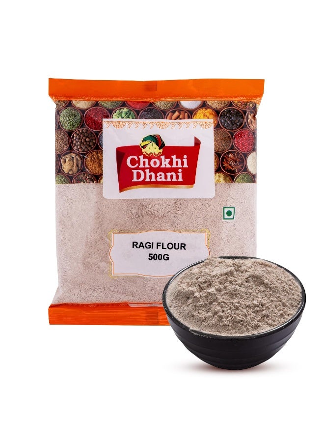 Chokhi Dhani Organic Belly Ragi | Nutritious Whole Grain for Healthy Cooking & Baking | Gluten-Free & High Fiber | 500 gm - Image 1