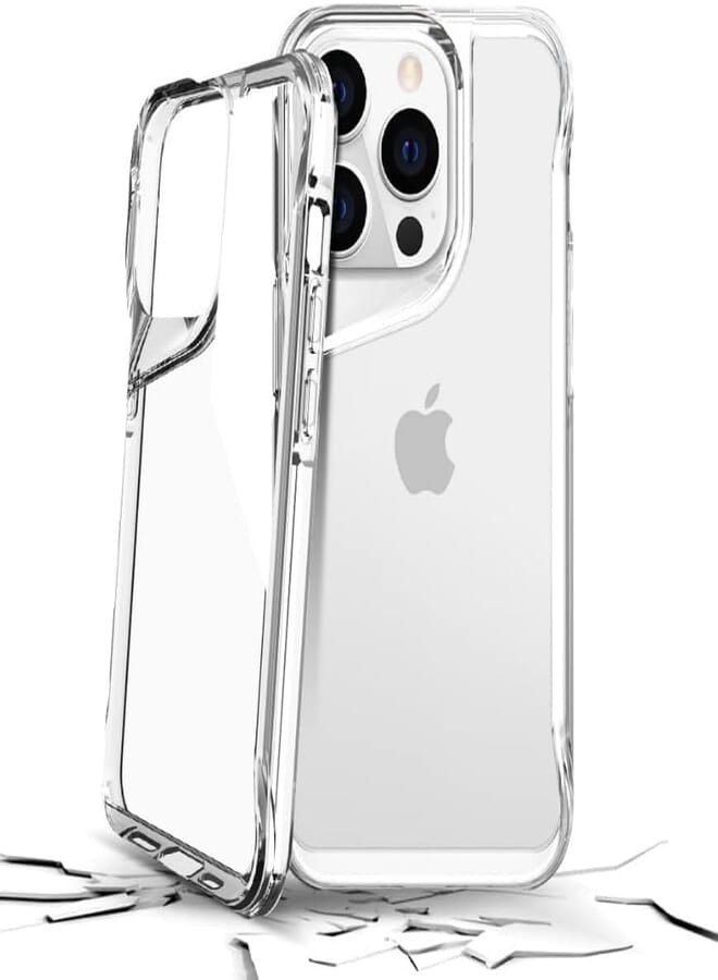 Next Next Store Phone Case Clear Dual Layer Phone Case Compatible with iPhone 14 Strong Rubber Frame Shock and Scratch Resistant (Clear)