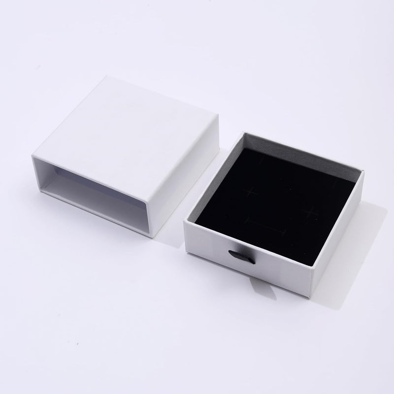 Red Dot Gift® 12 Pack White Jewelry Gift Boxes - 5x5x3.5cm Cardboard Organizer - Image 3