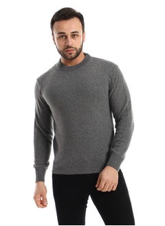 Andora Knitted Round Neck Heather Charcoal Pullover  - Image 2