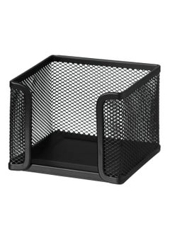 PARTNER Metal Mesh Memo Note Pad Holder Black, Sticky Note Holder,Storage Organizer Black  - Image 1
