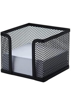 PARTNER Metal Mesh Memo Note Pad Holder Black, Sticky Note Holder,Storage Organizer Black  - Image 2