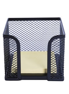 PARTNER Metal Mesh Memo Note Pad Holder Black, Sticky Note Holder,Storage Organizer Black  - Image 3