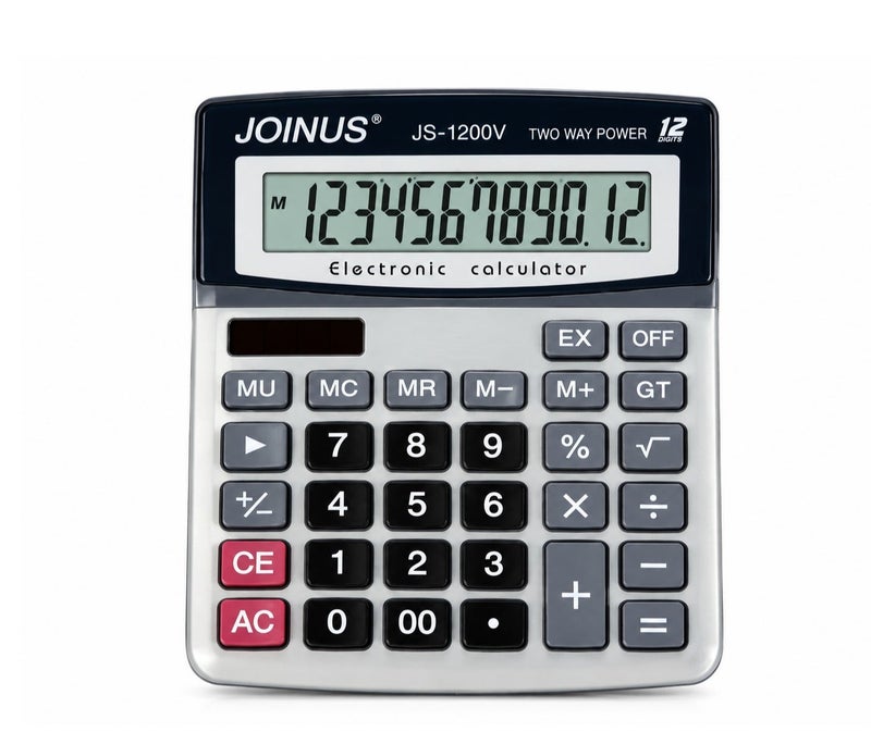 JOINUS Large Display Desktop Electronic Calculator with Big Buttons, Two Way Power Calculator for Office, Business, Accounting, School & Home Use – 1200V - Image 1