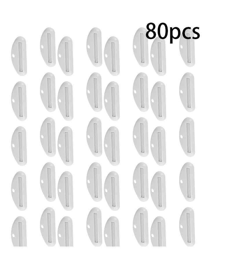 80 Pcs Toothpaste Tube Squeezers Manual Toothpaste Dispensers Toothpaste Tube Clips Multifunctional Facial Cleanser Dispensers White - Image 1