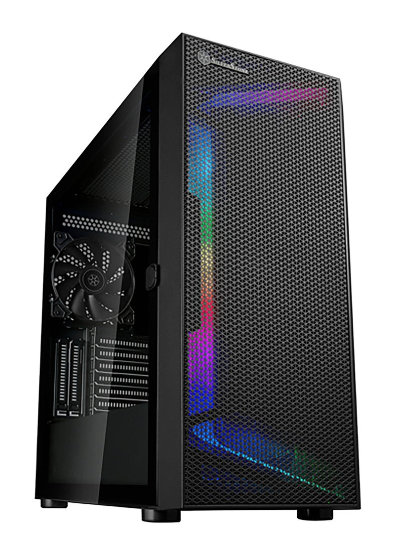 SilverStone Silver Stone SETA H1 Mid-tower case with perforated mesh front panel steel chassis and ARGB lighting 4FAN  - Image 1
