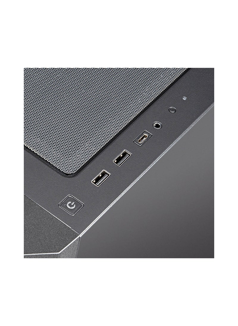 SilverStone Silver Stone SETA H1 Mid-tower case with perforated mesh front panel steel chassis and ARGB lighting 4FAN  - Image 4