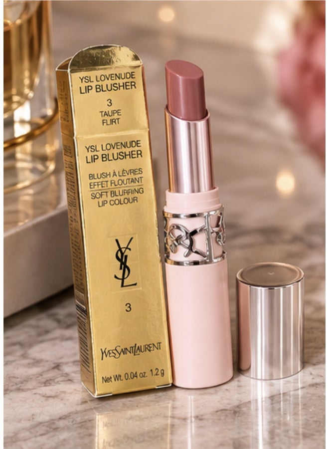 ایو سن لوران مجموعة YSL Lovenude Lip Blusher Mini Duo (الدرجتان 03 و04) | لون شفاه مطفي بلمسة ناعمة ومموهة للعيوب | مجموعة مكياج شفاه قابلة للتعزيز لإطلالة "قبلة فرنسية" - Image 5