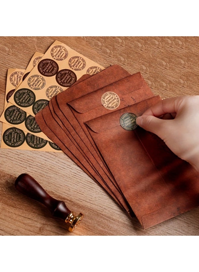 30pcs Pack Vintage Kraft Paper Envelopes, Multifunctional Invitation Card Envelopes for Wedding Party, Stationery, Party Invitations, Greeting Card Envelopes, Rustic Style, Elegant Envelopes, Handmade Feel, Kraft - Image 2