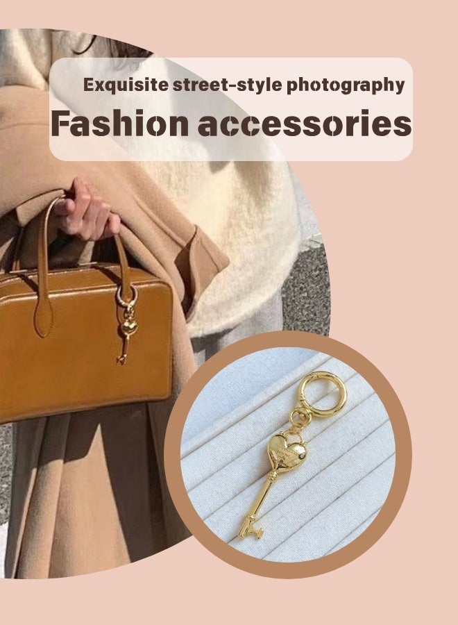 هدية عيد العيد وتذكارات السفر: محفورة الحب قفل سلاسل المفاتيح في النحاس الصلب - سحر حقيبة جنس واحد، معلق Abaya للمحافظ، حقائب اليد، المحافظ - Image 5