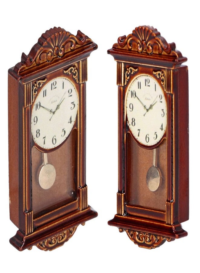 Evonecy Dollhouse Miniature Clock, Delicate Carving 1:12 Scale Wall Clock for Doll House Decoration - Image 5