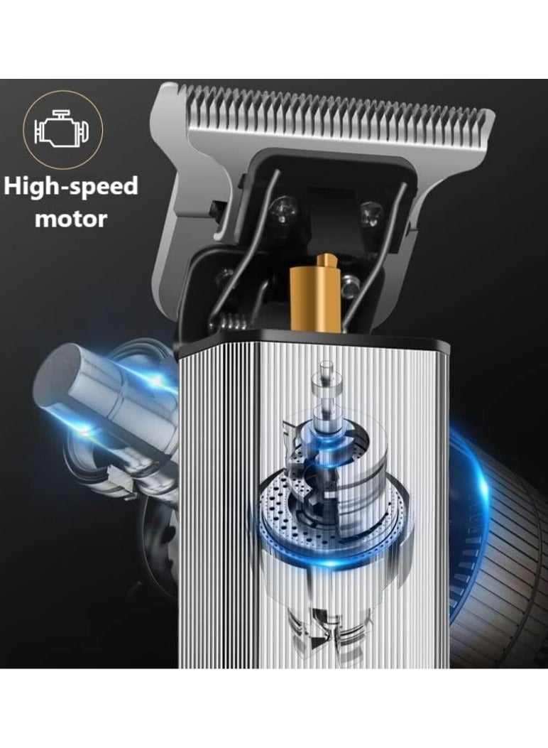 general Professional Men's Hairdresser USB Electric Hairdresser LED Display Rechargeable Cordless Men's Beard Trimmer - Image 4