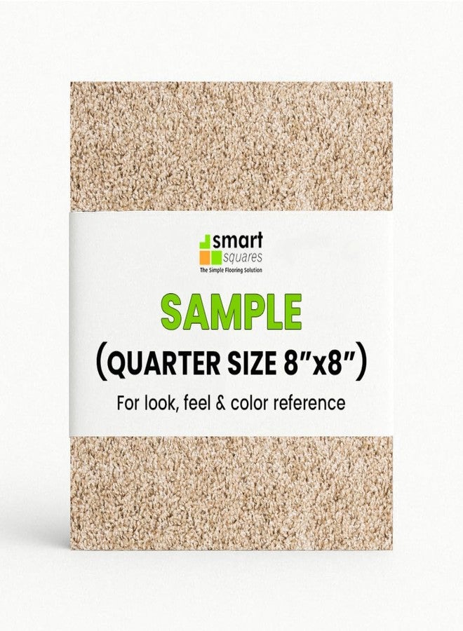 SMART SQUARES THE SIMPLE FLOORING SOLUTION بلاط سجاد سمارت سكويرز إن أ سناب بريميوم مصنوع في الولايات المتحدة الأمريكية مقاس 8x8 بوصة، مبطن ناعم، مظهر سلس، سهل التركيب بنفسك (عينة - 708 كلايستون) - Image 1