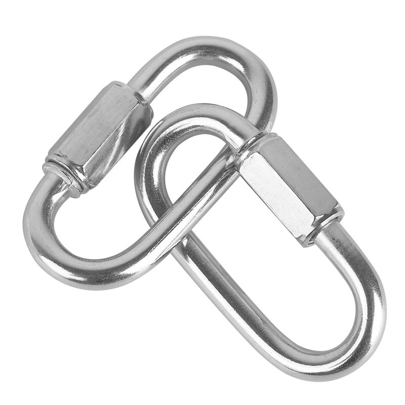 KINJOEK KINJOEK 24 Pack M4 4MM Quick Link, Heavy Duty Stainless Steel Quick Link for Hammock, Camping and Outdoor Equipment, Max. Load 500 Lb  - Image 4