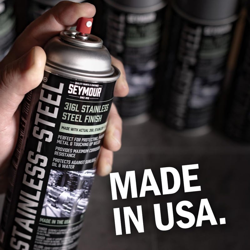 SEYMOUR Stainless Steel Rust Protective Spray Paint - STAINLESS STEEL SPRAY 16 Oz. Can, 13 Oz. Net Wt - Image 2