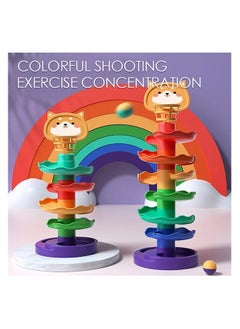 LDQ Ball Drop and Roll Swirling Tower Toddler Early Development & Educational Activity Toys for Kids Ball Drop Swirling Roll Swirl Ball Ramp Ball Drop Toys 5 Layers  - Image 4