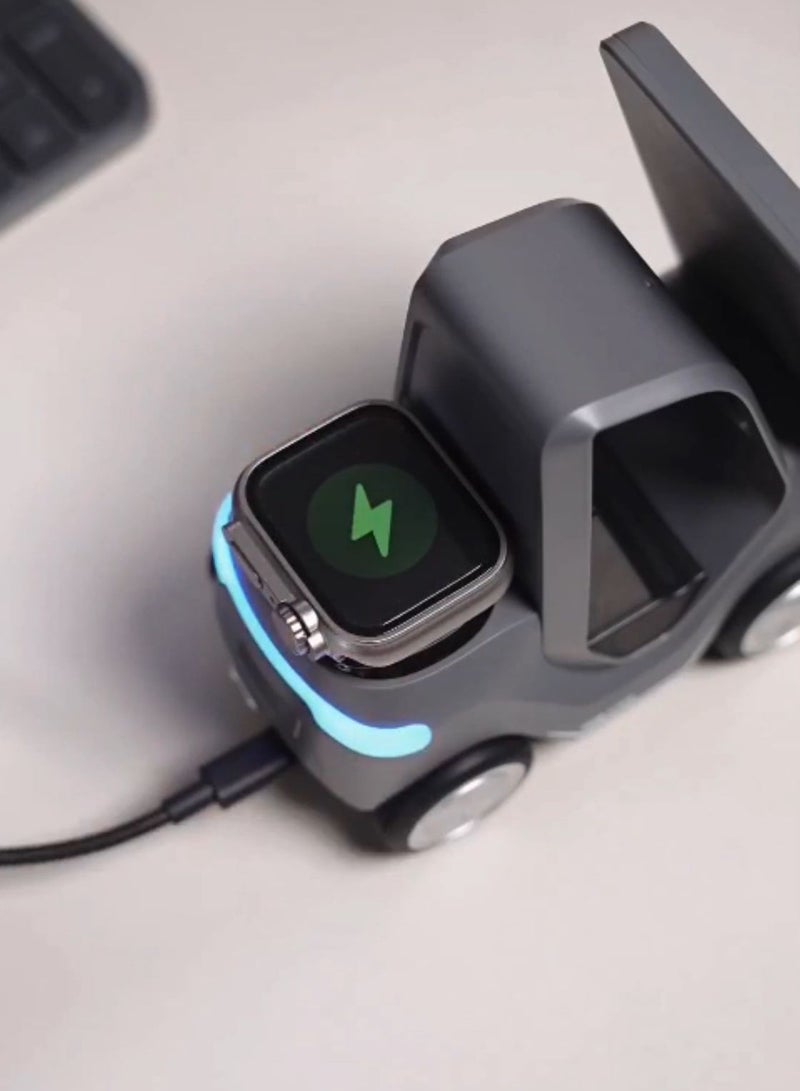 T20 Truck Design Multi Functional 5in1 Fast Wireless Charger Dock Station For Smart Phones Smart Watches and Other Wireless Charging Supporting Devices  - Image 3