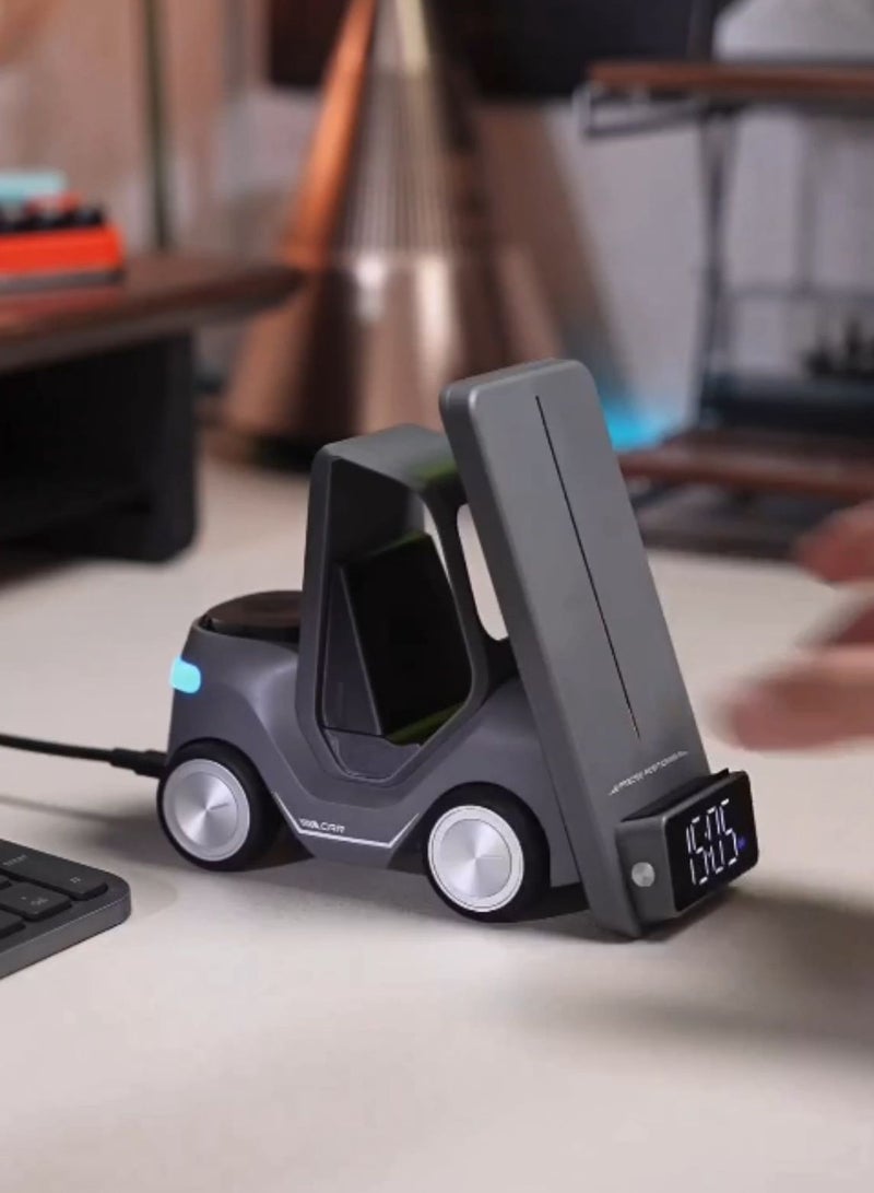 T20 Truck Design Multi Functional 5in1 Fast Wireless Charger Dock Station For Smart Phones Smart Watches and Other Wireless Charging Supporting Devices  - Image 2