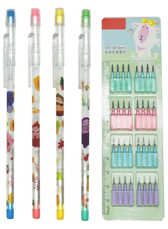 Lopenle 12PCS Stackable Pencils Non Sharpening Pencils Multipoint Stacking Pencil With 64 Replacable Refills For School Office Using Supplies. - Image 1