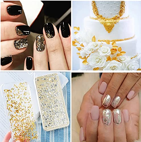 WFAUIBR Gold Leaf Flakes,Gold Foil Flakes for Resin，10g Metallic Foil Flakes，for Nail Art, Painting, Crafts, Resin Jewelry Making ， DIY Crafts，Slime and Resin Jewelry Making - Image 4