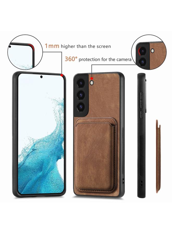 اس-توب جراب لهاتف Samsung Galaxy S22+ 5G جراب بطاقة جلدي عتيق جراب هاتف مغناطيسي - Image 4