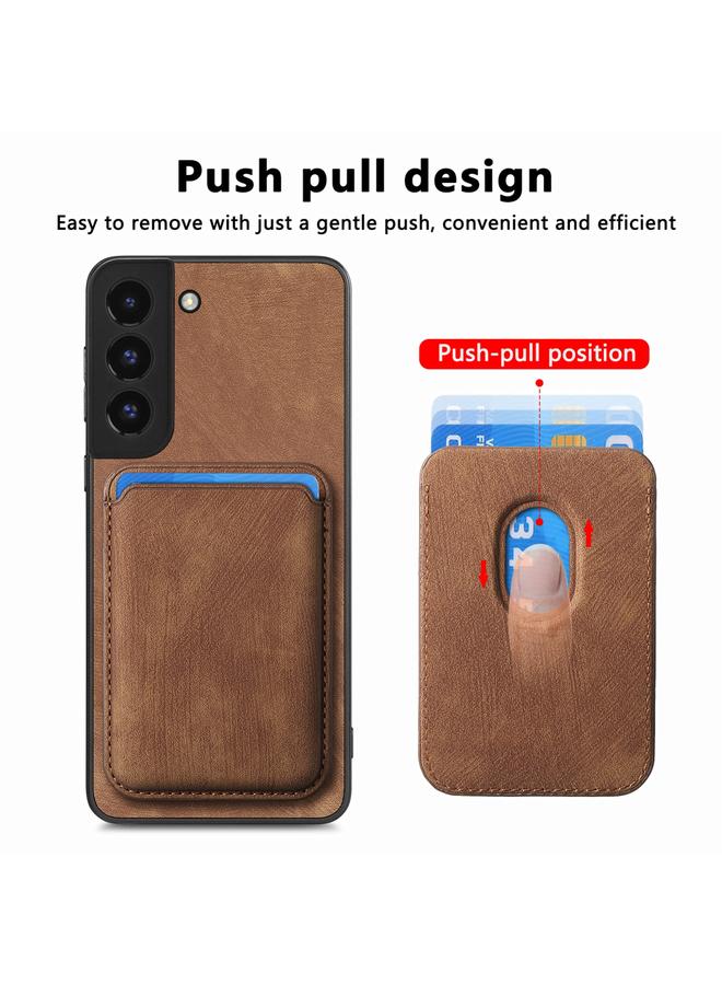 اس-توب جراب لهاتف Samsung Galaxy S22+ 5G جراب بطاقة جلدي عتيق جراب هاتف مغناطيسي - Image 2