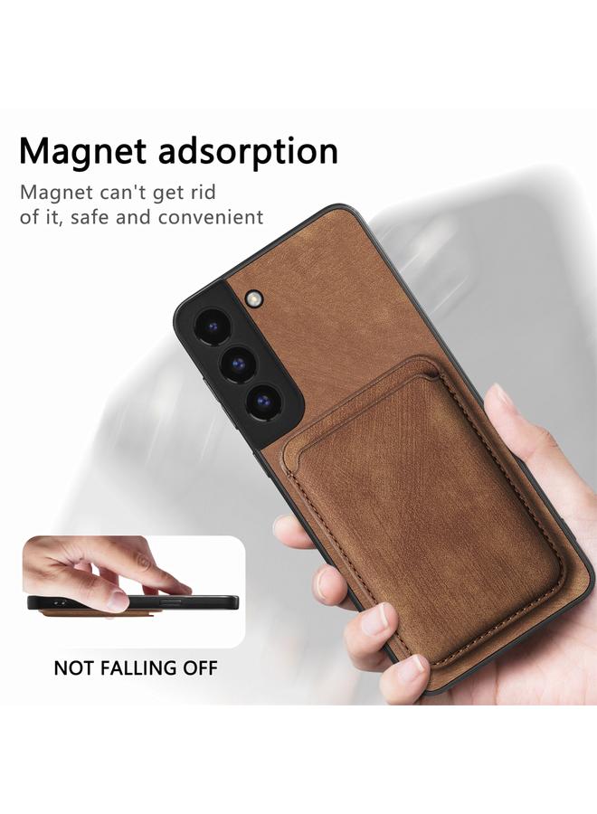 اس-توب جراب لهاتف Samsung Galaxy S22+ 5G جراب بطاقة جلدي عتيق جراب هاتف مغناطيسي - Image 5