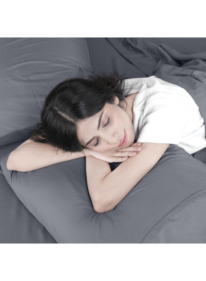 Utopia Bedding Twin Sheet Set â€“ 3 Piece Bed Sheets for Twin Size Bed, Soft and Breathable Microfiber, Includes 1 Fitted Sheet, 1 Flat Sheet and 1 Pillowcase (Grey) - Image 4