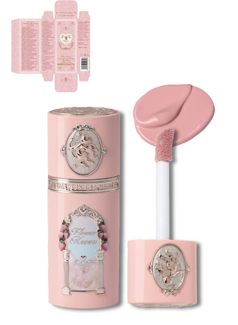 فلاور نوز ستروبري كيوبيد أحمر خدود سائل بتوهج يدوم طوال اليوم - بملمس حليبي خفيف كالبشرة الثانية، مرطب وطويل الأمد (02 كوستال روز) - Image 1