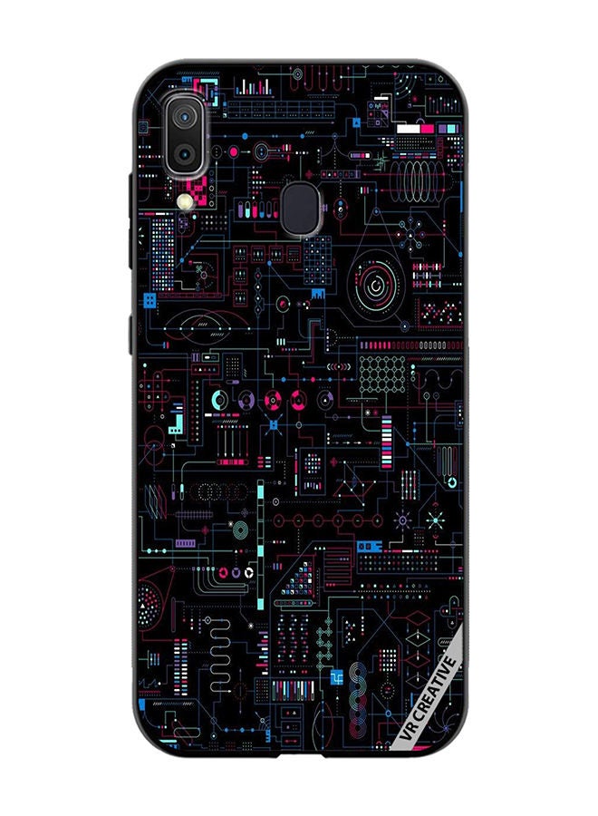 VR CREATIVE Protective Case Cover For Samsung Galaxy A30 Circuit Board Design Multicolour - Image 1