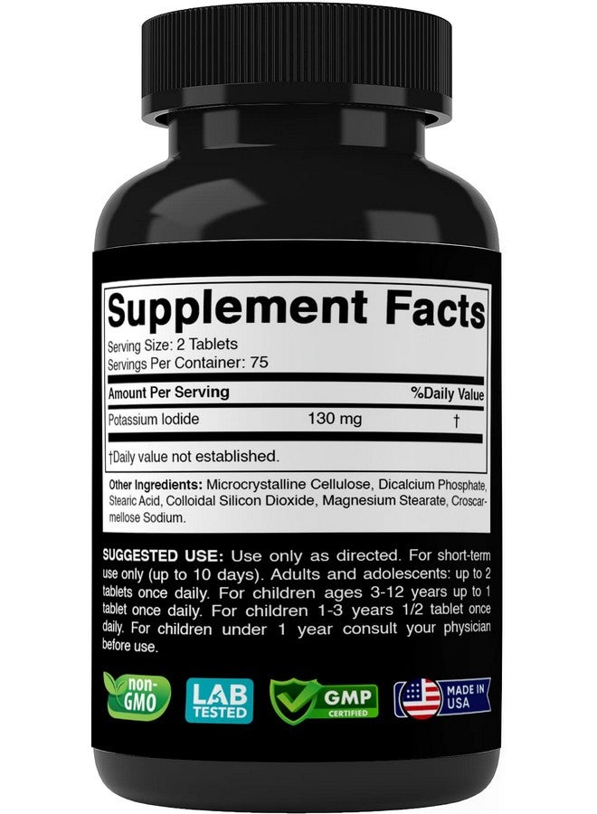Vitabod Potassium Iodide Dietary Supplement 130 mg per Serving - 150 Tablets (1 Bottle) - Exp 10/2028 - Image 4