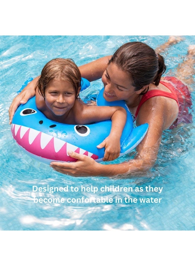 Trishi Coconut Grove Kiddy Float Inflatable Kids Pool Float Ring – Safe Swimming Floater for Children, Durable PVC Water Float for Beach & Pool Fun  Finn the Shark - Image 5