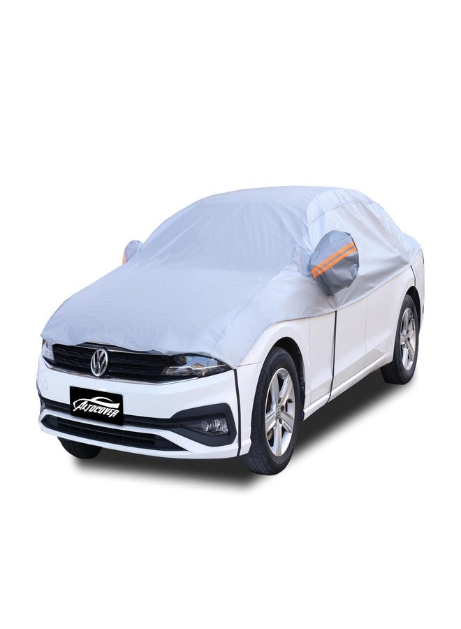 AltoCover Half Car Cover for Snow Fit Medium/Small Sedans/Coupe Such as Honda Civic, Totota Corolla,Porsche 911 etc. - Image 1