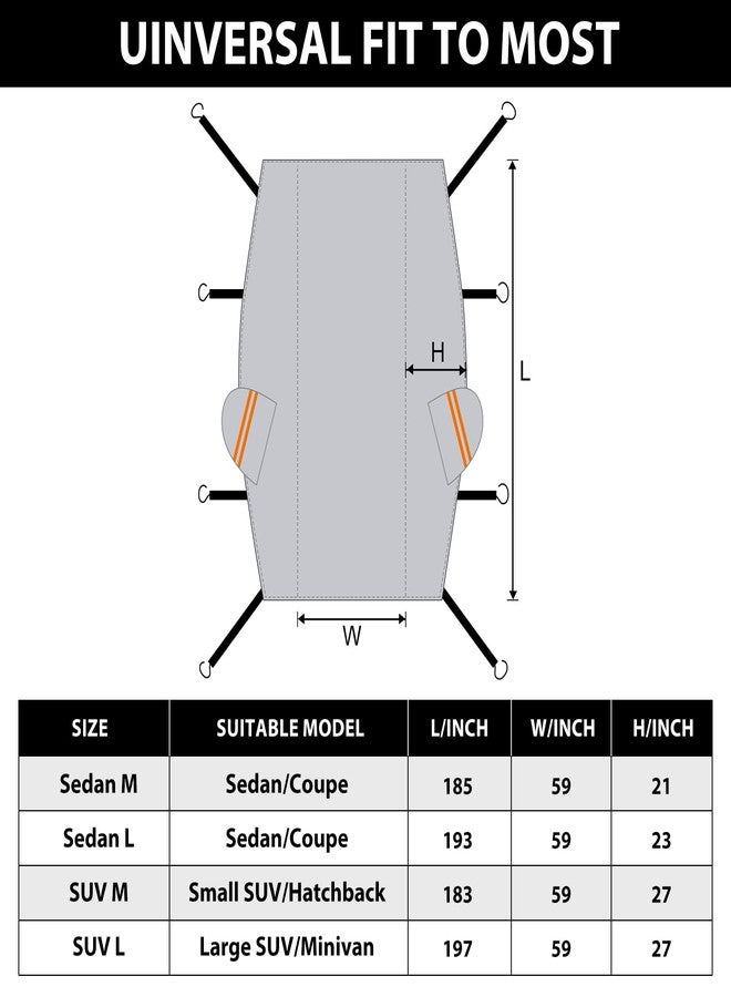 AltoCover Half Car Cover for Snow Fit Medium/Small Sedans/Coupe Such as Honda Civic, Totota Corolla,Porsche 911 etc. - Image 4