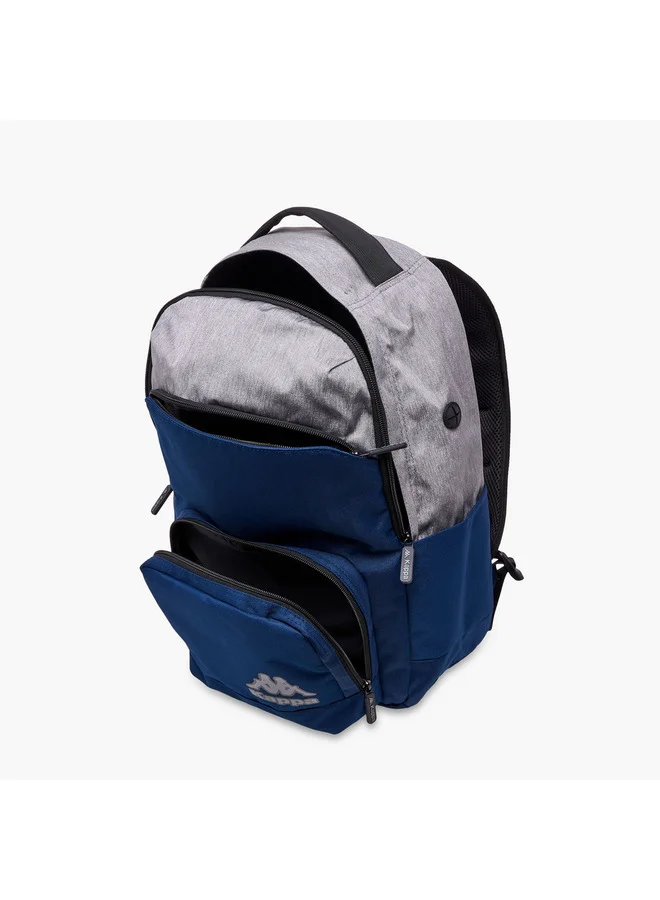 Kappa NAVY Boys Logo Print School Backpack with Adjustable Straps and Zip Closure - 31x17x45 cm  | Best Price UAE