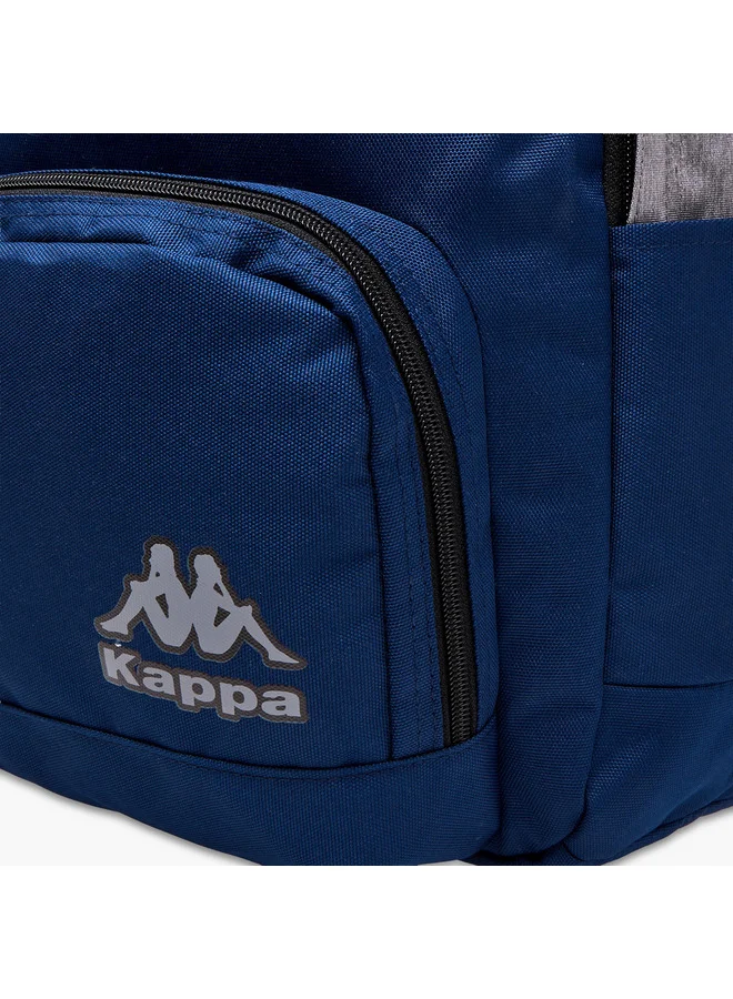 Kappa NAVY Boys Logo Print School Backpack with Adjustable Straps and Zip Closure - 31x17x45 cm  | Best Price UAE