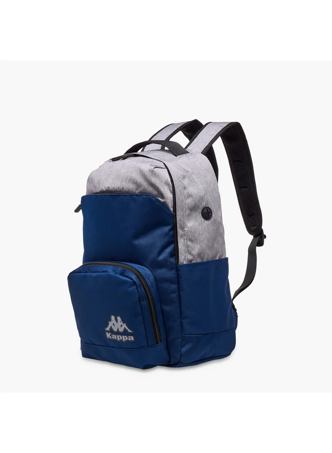 Kappa Boys Logo Print School Backpack with Adjustable Straps and Zip Closure - 31x17x45 cm
