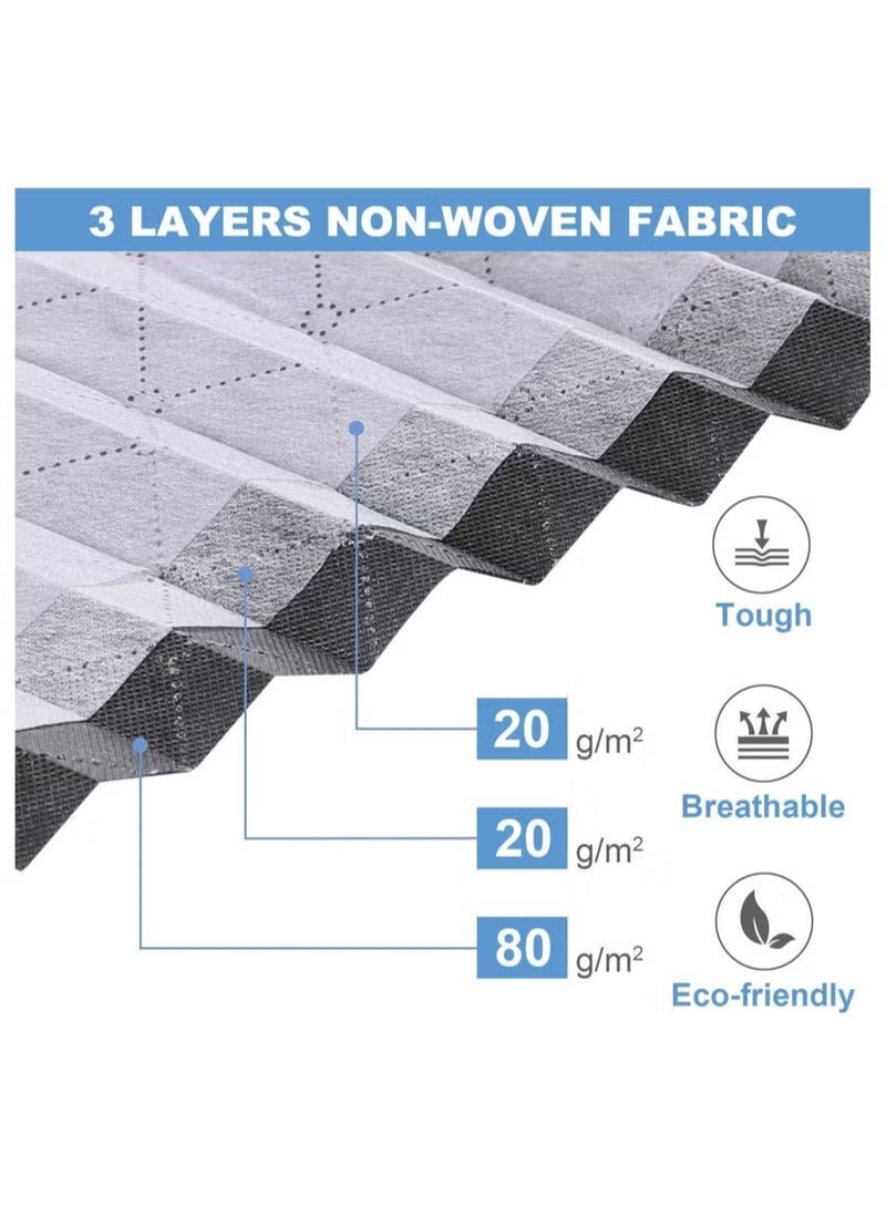 ULHYC Clothes Storage Organizers 3 Pieces Large Capacity Foldable Bags Durable with See-Through Window and Carry Handles for Home Travel Daily Use - Image 5