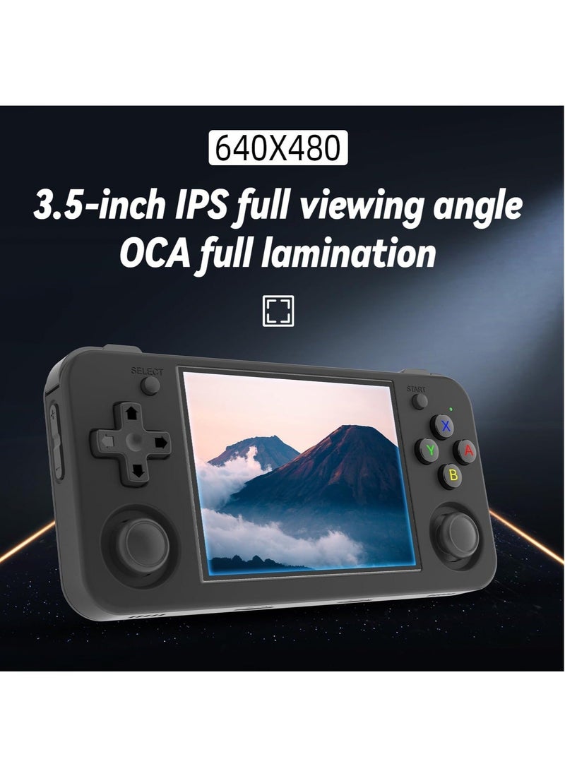 RG35XX H Retro Handheld Game Console, 3.5 Inch IPS Screen Linux System Built-in 64G TF Card 5528 Games Support HDMI TV Output 5G WiFi Bluetooth 4.2 (Black) - Image 3