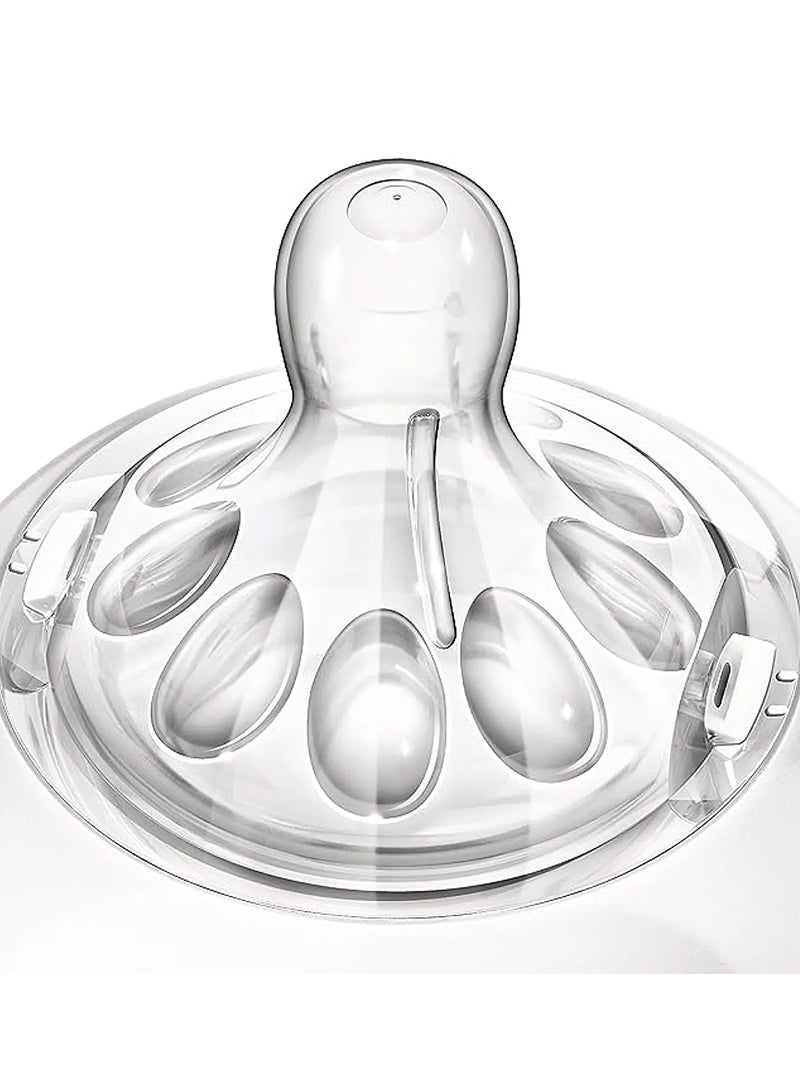 Philips Avent Pack Of 2 Natural Feeding Teats Fast Flow 6 Months Plus  - Clear - Image 4