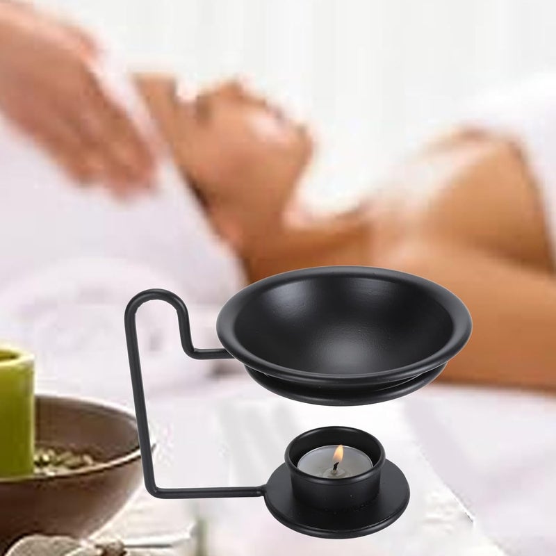 Wax Warmer Iron Tealight Holder 100ml Capacity - Durable Decorative Essential Oil Diffuser for Living Room, Spa, Meditation and Yoga Relaxation (Arched) - Image 2