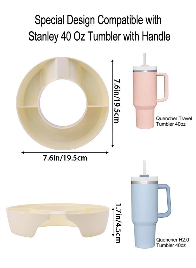Snack Bowl for Stanley Cup, Reusable Snack Ring Compatible with Stanley Quencher H2.0 40oz Tumbler with Handle, Cute Water Bottle Accessories for Car Cup Holder Cinema Home Outdoor  - Image 2