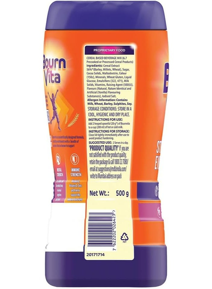 Cadbury Bournvita Cadbury Bournvita Health Drink, 500 Gm Jar- Pack of 2 - Image 5