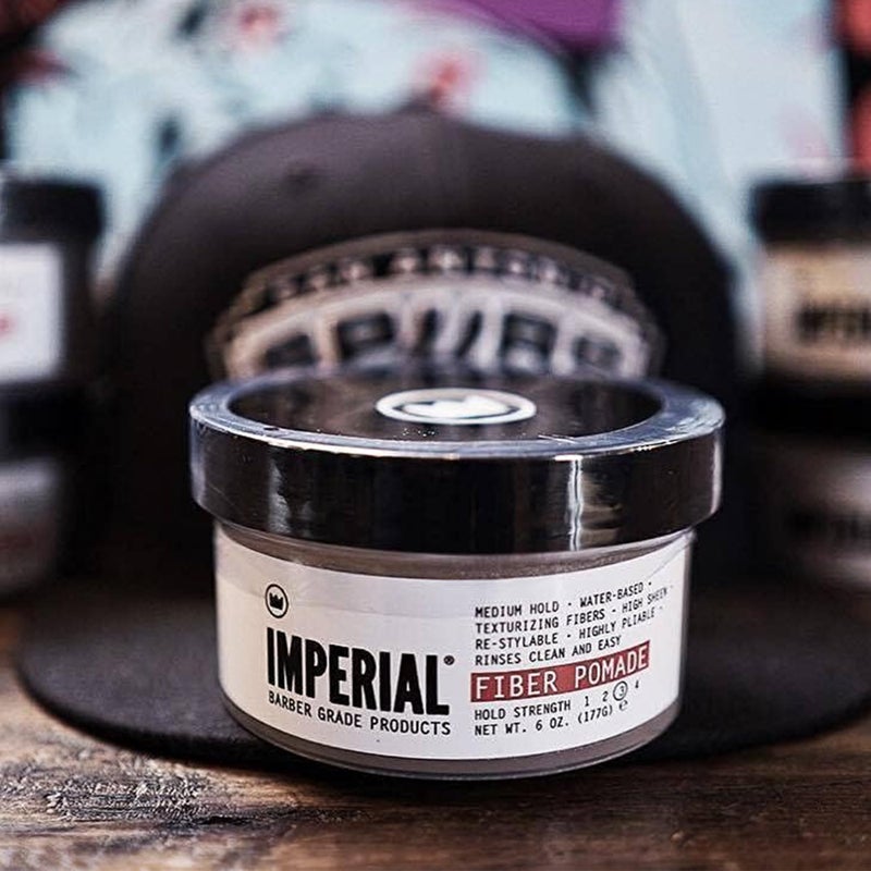 Imperial Barber Fiber Pomade - Medium Hold Water-Based High Sheen Formula with Texturizing Fibers 6 oz for Men's Hair Styling - Image 2