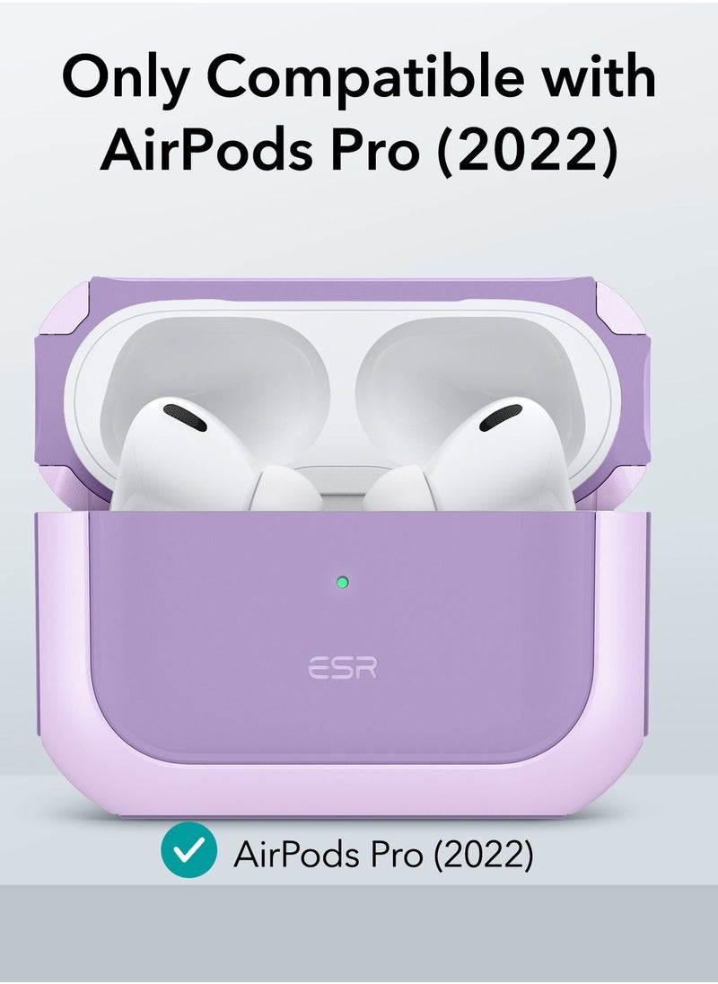 ESR - ESR Orbit Hybrid Case with HaloLock Compatible with AirPods Pro (2nd Generation), MagSafe Ready, Hybrid Drop Protection for AirPods Pro (2022), Lavender - Image 1