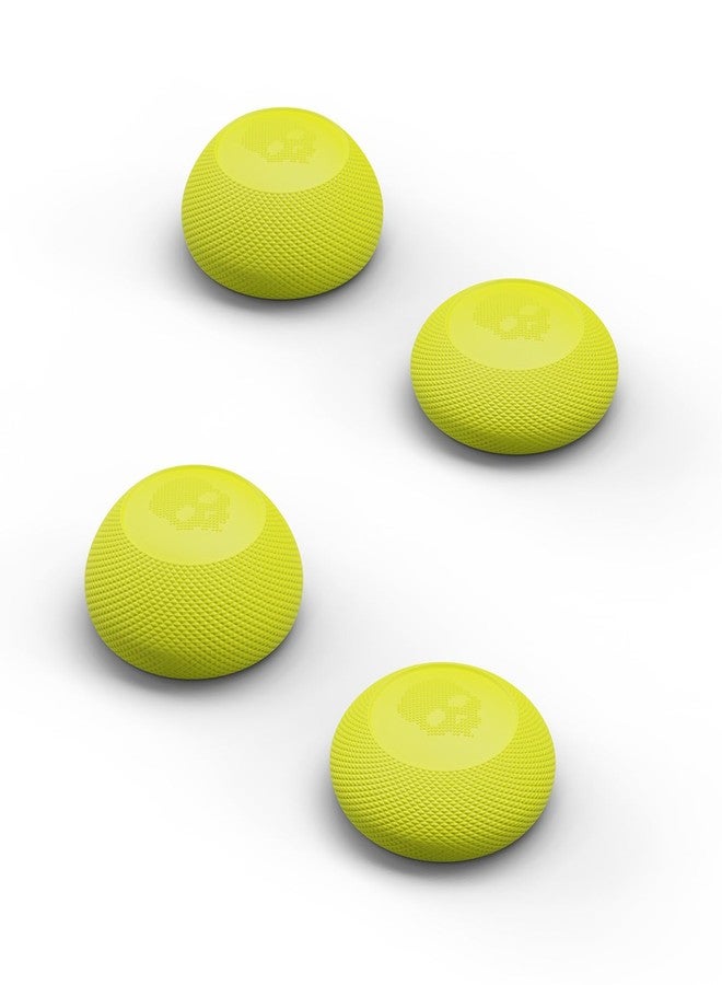 Skull & Co. Convex Thumb Grip Caps Joystick Cap Analog Stick Cap Thumbstick Grip Cover for Steam Deck/Steam Deck OLED and ROG Ally/ROG Ally X - Neon Yellow, 2 Pairs (4pcs) - Image 1