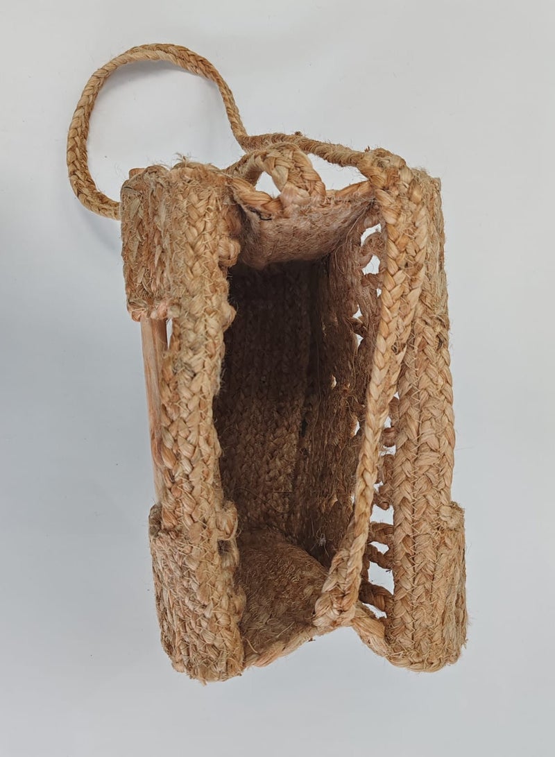 Fusion Repulbik Ethnic Jute Sling Bag With Pattern Jute Strap  - Image 3
