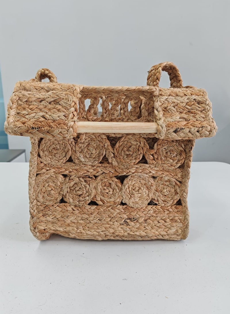 Fusion Repulbik Ethnic Jute Sling Bag With Pattern Jute Strap  - Image 5