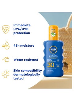Nivea Nivea Sun SPF 30 High Protect & Moisture Moisturizing Sun Spray, 200 ml  - Image 2