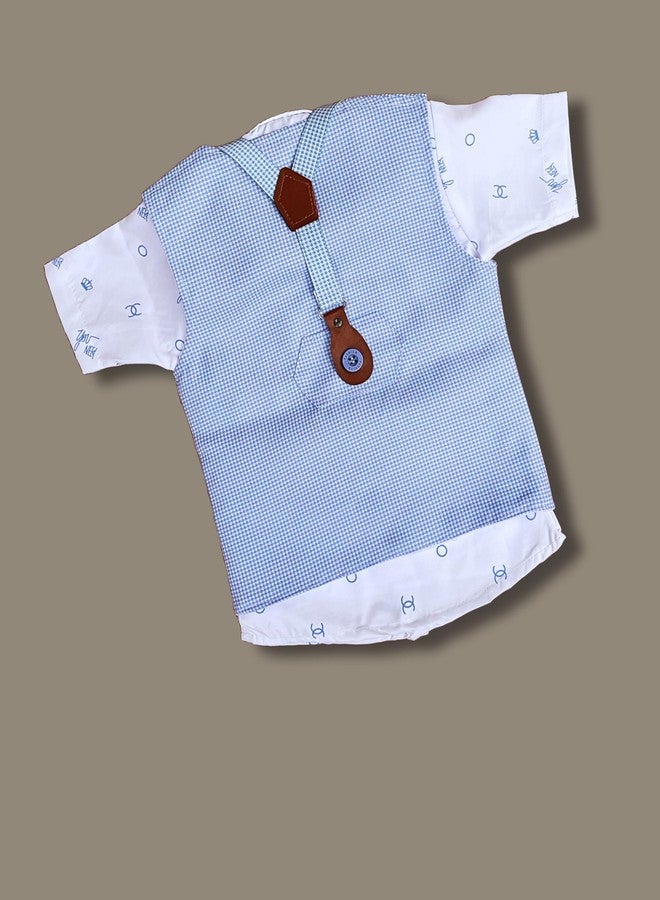 Qutie Ninja Cotton Blend Baby Boy Fancy Dress With Cap (9-12 Months, Blue Half) - Image 2